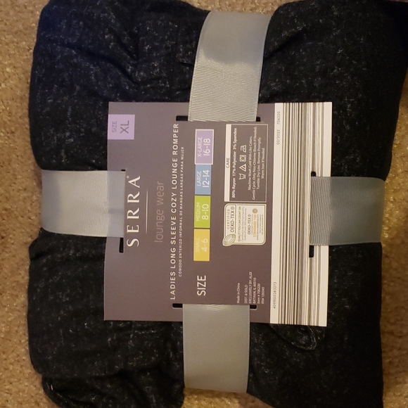 Serra Ladies Long Sleeve Cozy Loungewear Romper - Picture 2 of 2